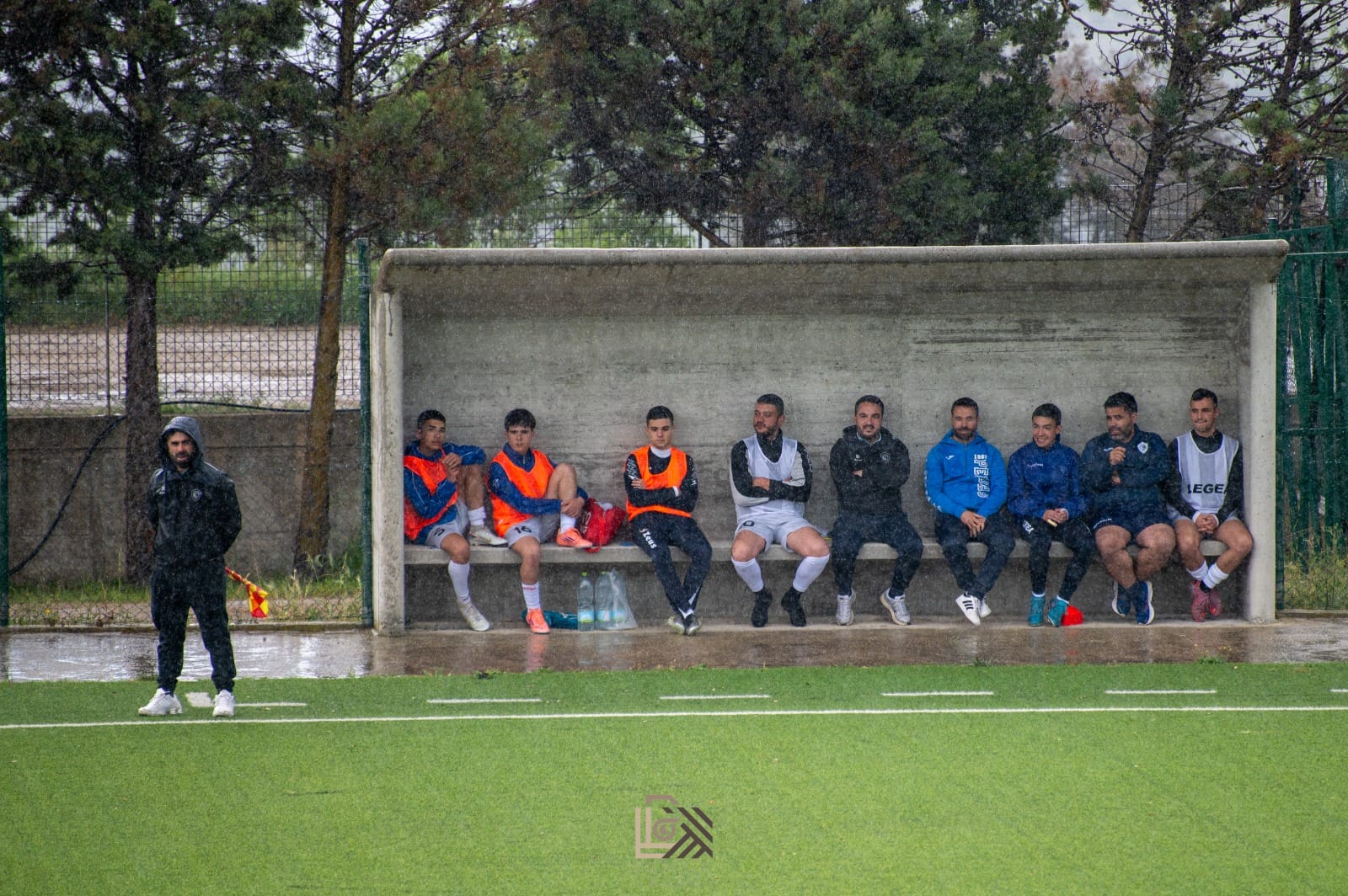 Panchina dell’ASD Perdasdefogu durante una partita